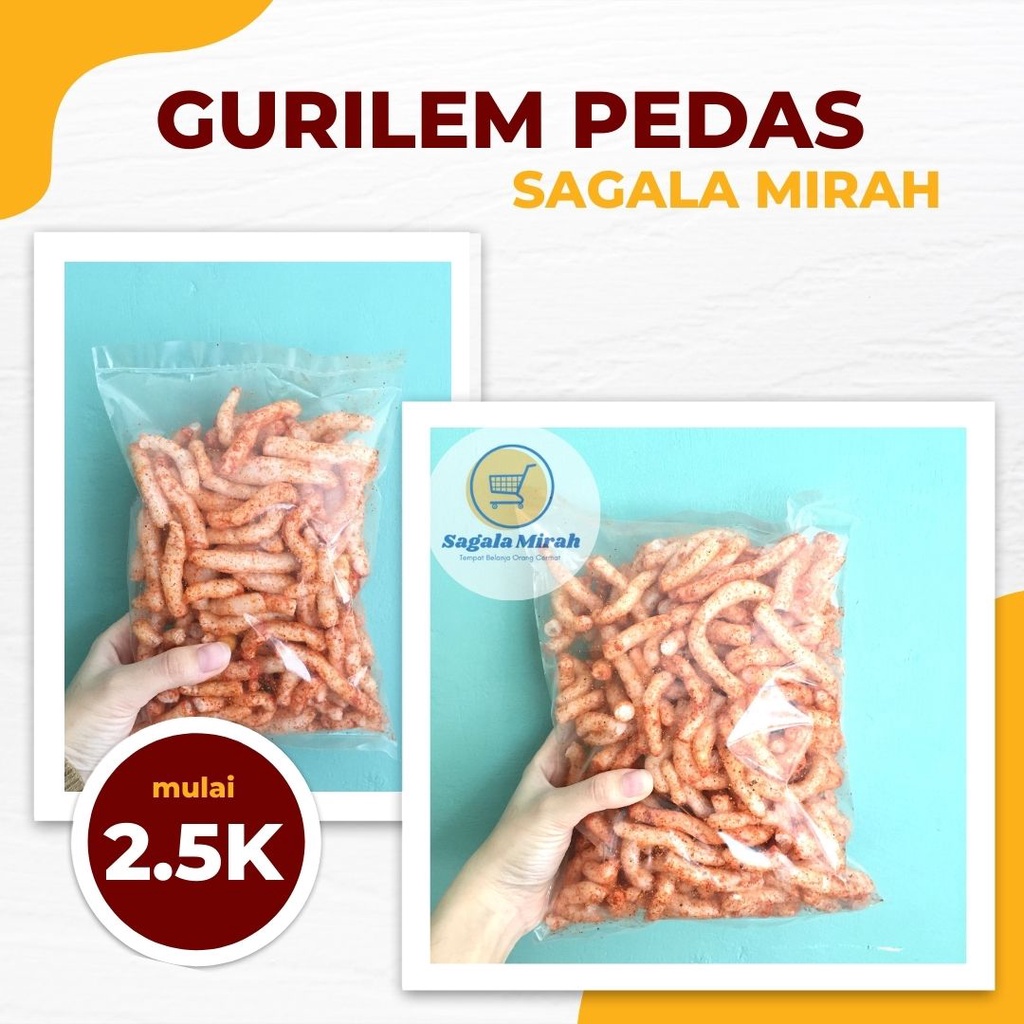 

SAGALA MIRAH Gurilem Pedas Camilan Murah 50 gr 100 gr