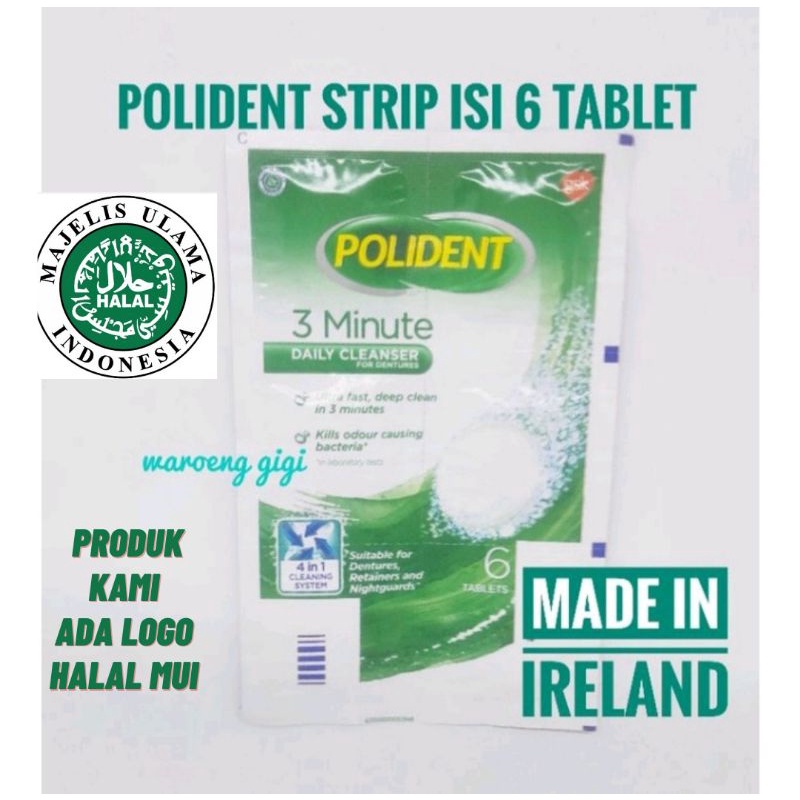 Polident Denture Cleanser Strip isi 6 tablet