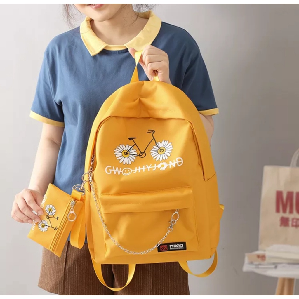 BARU 2023 Tas Sekolah Korean Style Tas Ransel Wanita Backpack Korean Fashion Tas