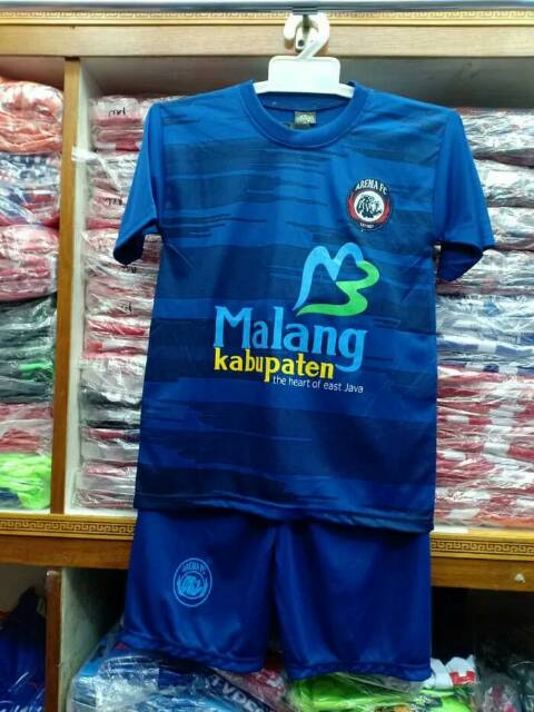 Jersey Arema FC Kids Training 2019 Home Biru Setelan Anak Terbaru Lokal