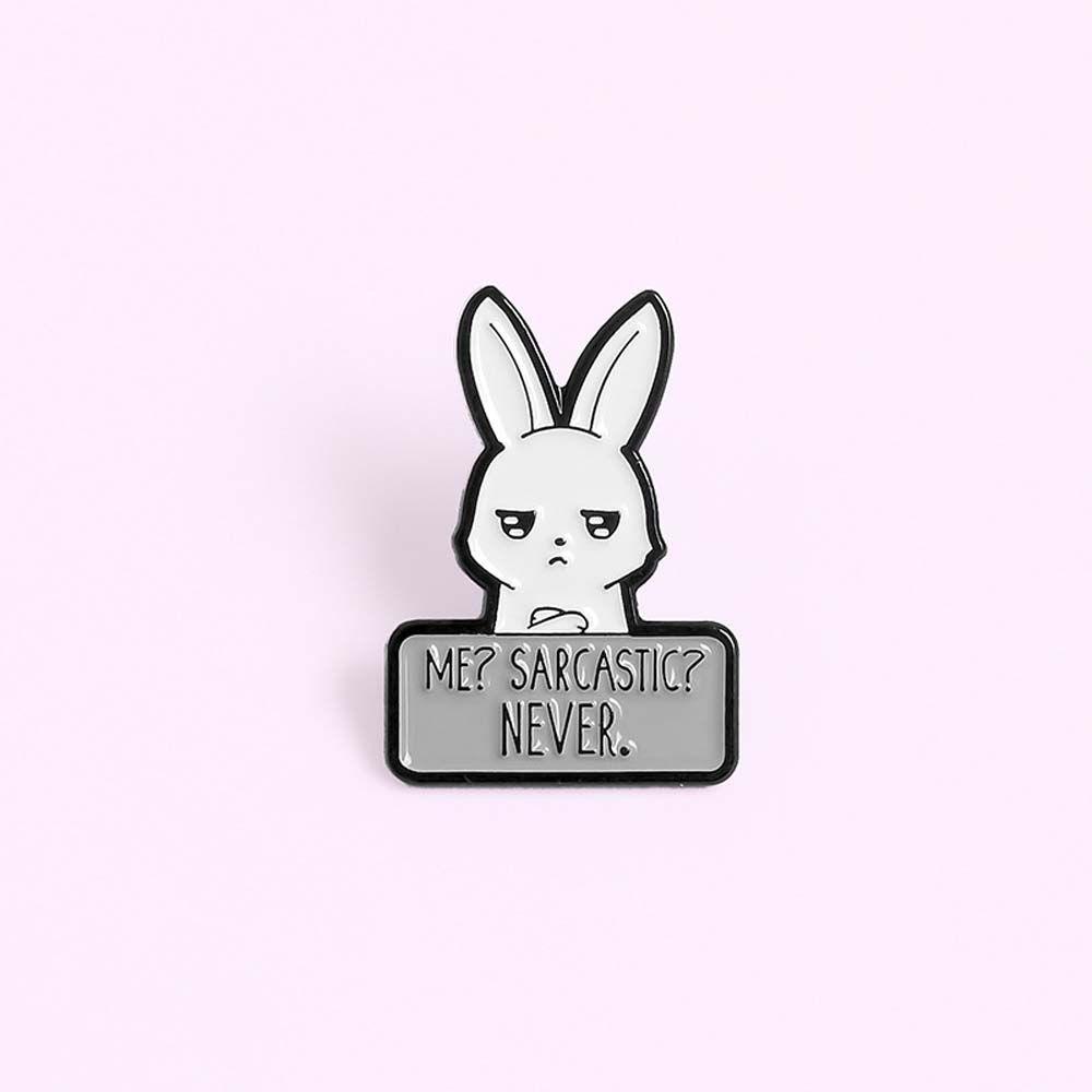Pin Bros Lencana Enamel Bentuk Kartun Kelinci Untuk Travel