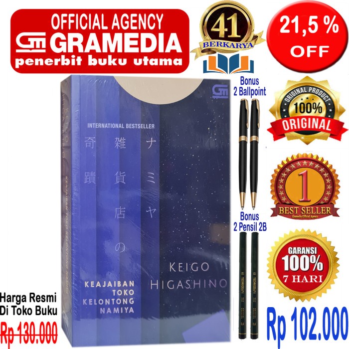 

FLASH SALE!!! BUKU NOVEL KEAJAIBAN TOKO KELONTONG NAMIYA - KEIGO HIGASHINO - ORI TERMURAH