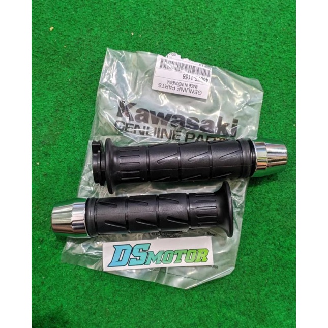 handgrip handspat grip karet stang kawasaki kaze kazeR original set jalu bandul stang end bar endbar