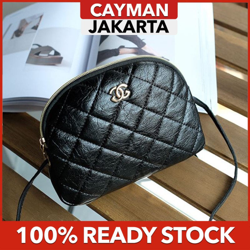 ★ Cayman ★ Tas Selempang Petak Zipper / Slingbag / Tas Fashion / Tas Wanita / Tas Import GDW001