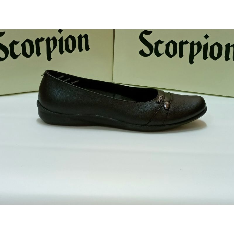 Sepatu Kulit Wanita Scorpion 6077 - Sepatu Heels Kulit - Pantofel Kulit