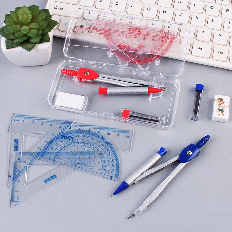 

Set kompas/set matematika/set penggaris/jangka set/compass set/jangka sekolah