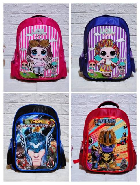 Tas anak lampu led IMPOR/ransel SD /seri 03