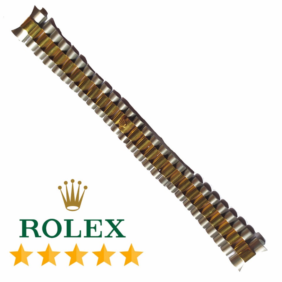 Rantai Strap Tali jam tangan watch Rolex President Kombinasi silver Gold