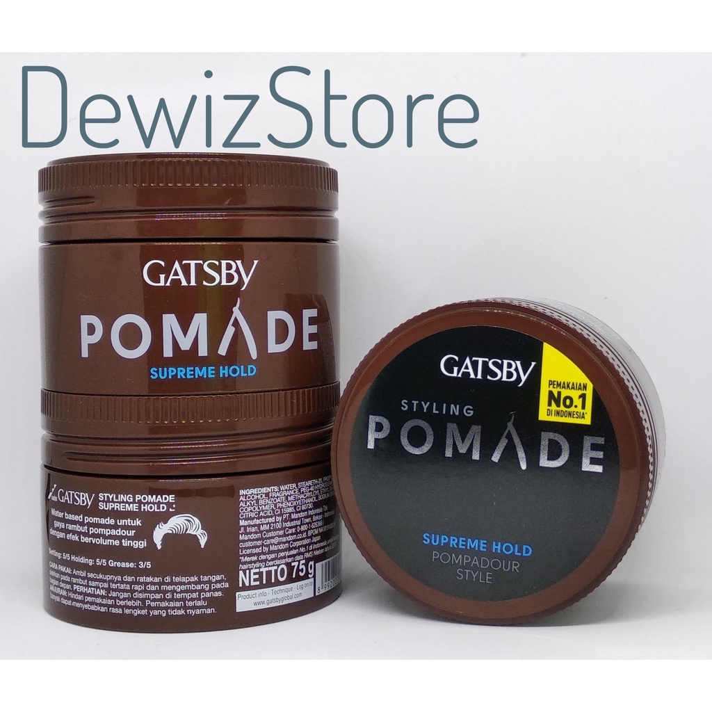 GATSBY STYLING POMADE SUPREME HOLD (POMPADOUR STYLE) - 75GR