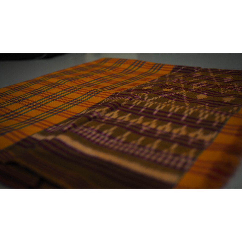 Saput ATAU Kamen/Kamben Anak Endek Bali Kuning Merah Hijau - (SaKE3)