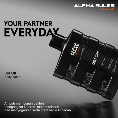 Alpha Rules Perawatan Pria / Laki-Laki Full Body Contact Shampo Body Wash Face Up Raze Off