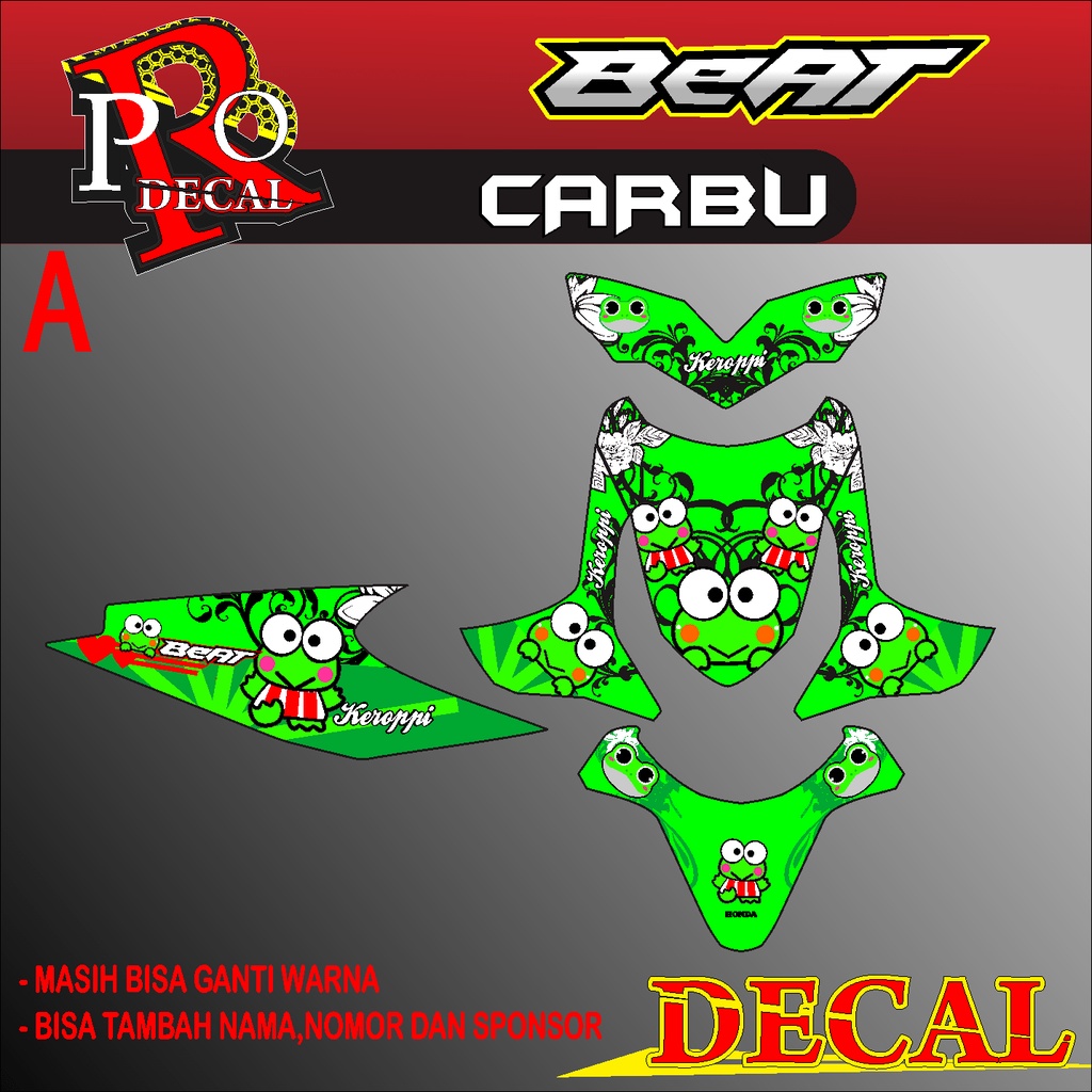 DECAL STICKER BEAT CARBU/DECAL BEAT CARBU/DECAL VARIASI BEAT CARBU/DECAL BEAT/DECAL STIKER BEAT 008