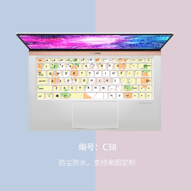 Film Pelindung Keyboard Motif Kartun Bunga Untuk ASUS Inspiron U2 U3300 Deluxe13 &quot;U3300 ZenBook 13 (UX333)