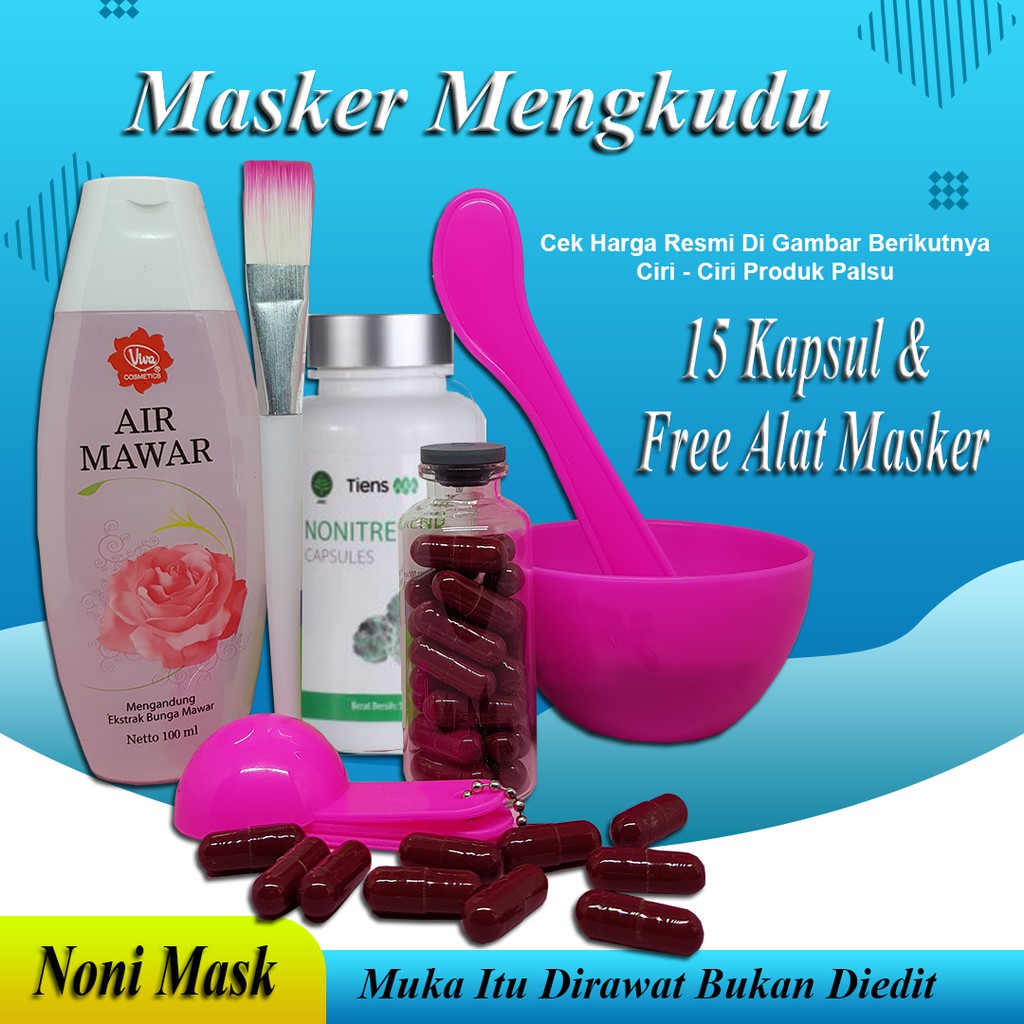 Nonimask Masker Wajah Mengkudu Nonitrend Tiens Free Air Mawar Alat Masker