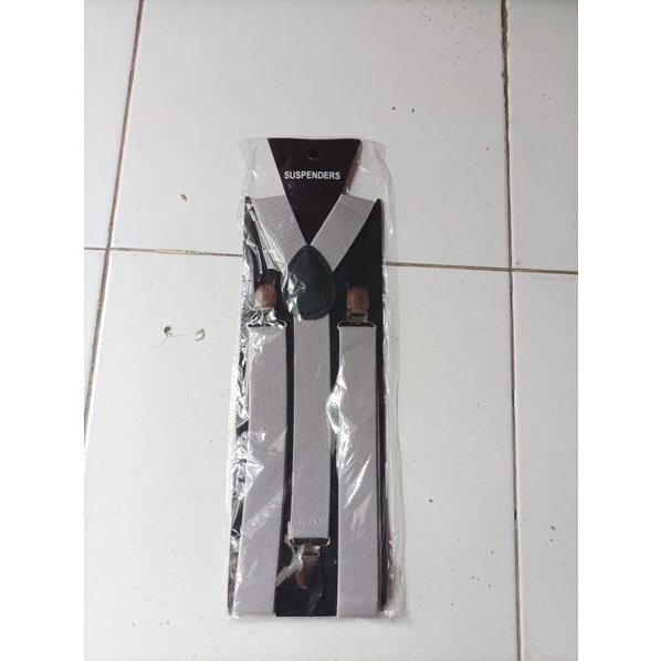SUSPENDER BRETEL DEWASA PRIA WANITA TALI KODOK MODEL JOJON-Abu muda
