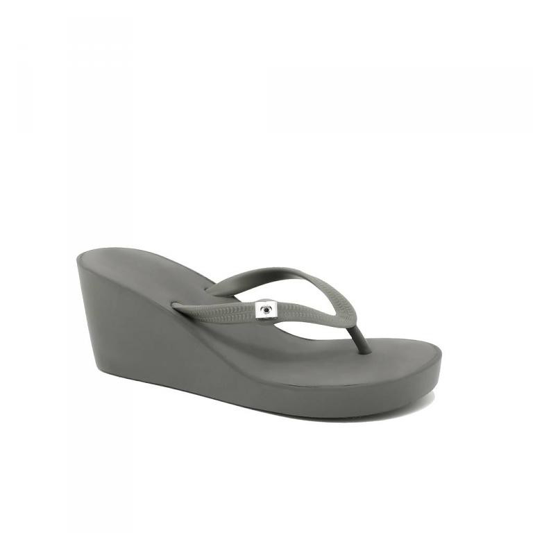 Popits Wedges 7cm Gray Sandal Wanita Original