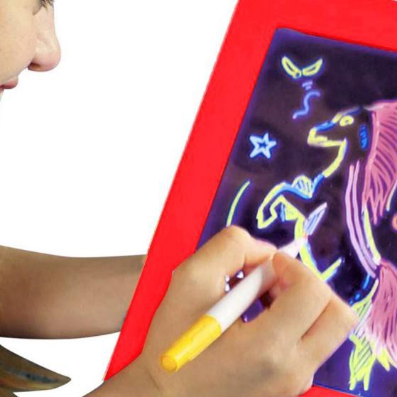 

Magic Pad - Buku Gambar Anak 3D Dengan Lampu LED / Magic Drawing Pad / Belajar Menggambar Mewarnai (
