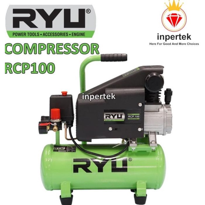 RYU COMPRESSOR 24 LITER 1 HP COMPRESSOR RCP 100 KOMPRESOR LISTRIK RCP