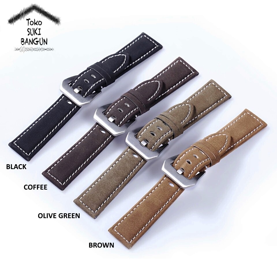 Strap Apple Watch Series 7 6 5 4 3 2 1 41mm 40mm 38mm TALI JAM Kulit Leather Suede Beludru Buckle