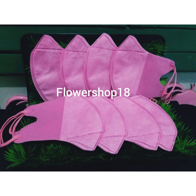 Masker duckbill warna pink 1 pack isi 10 pcs kemasan plastik