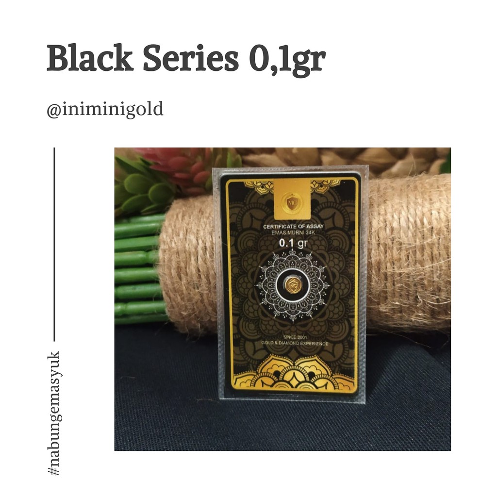 Black Series Mini Gold 24K ukuran 0,1gr