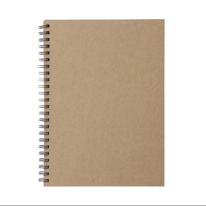 

Double Ring Note book / Plain A5 / Beige / 80 Sheets Muji - Buku Polos