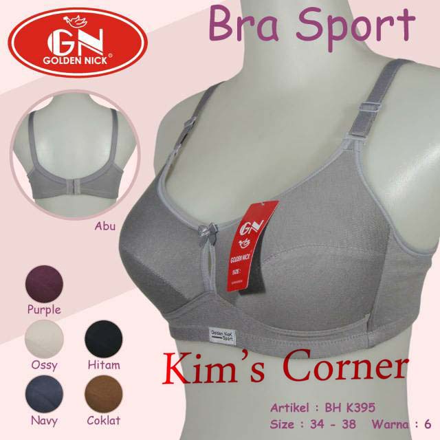 BH golden nick k395 Bh Sport Bra Golden Nick 395 Bra Sport katun Tanpa Busa Tanpa Kawat