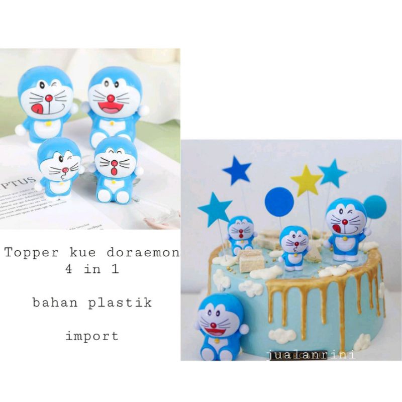 Topper kue/ hiasan kue untuk dekorasi kue karakter doraemon