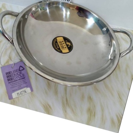 Wajan Stainless Cyprus 22cm / Kuali / Katel / Wok Stainless