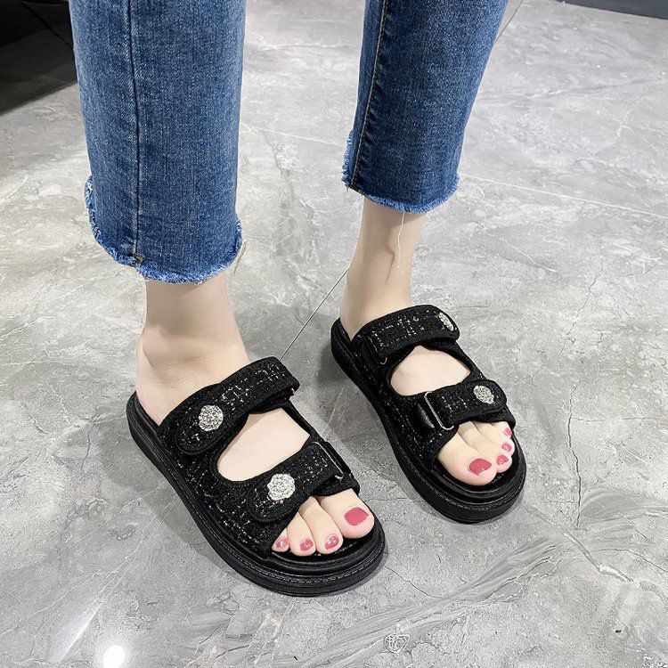 Permata  Sandal Wedges Tali Korean Style JN2500 Sandal Gunung Import Quality Premium  Fliknit Shoes