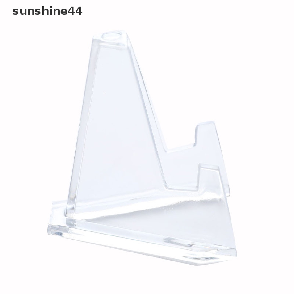 Sunshine 1Pc Stand Display Holder Kartu / Koin / Lencana Bahan Akrilik