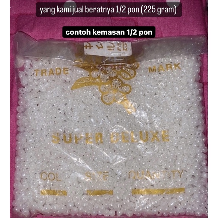 1/2 pon Manik Payet Pasir Biasa Besar 6/0 (225gram)