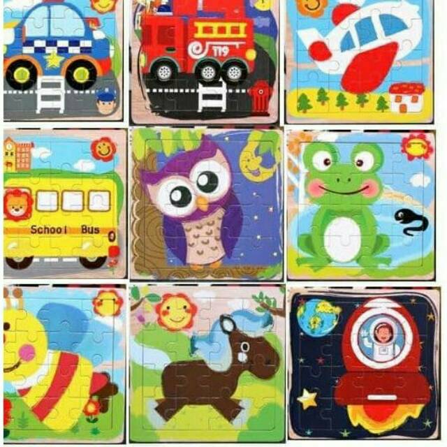 Mainan Edukasi Puzzle Kayu 16 keping / Jigsaw Puzzle 16 Pcs