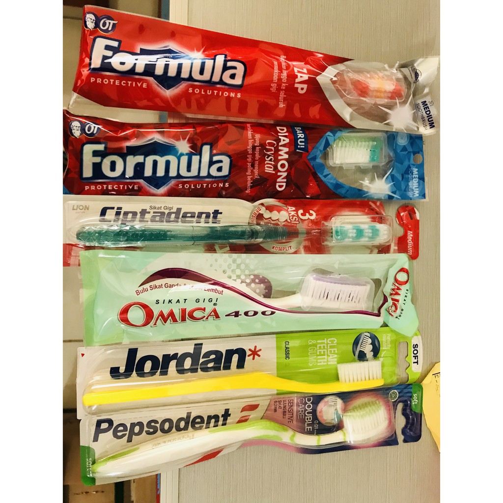 Sikat Gigi Pepsodent Sensitive / Ciptadent / Formula / Omica / Jordan