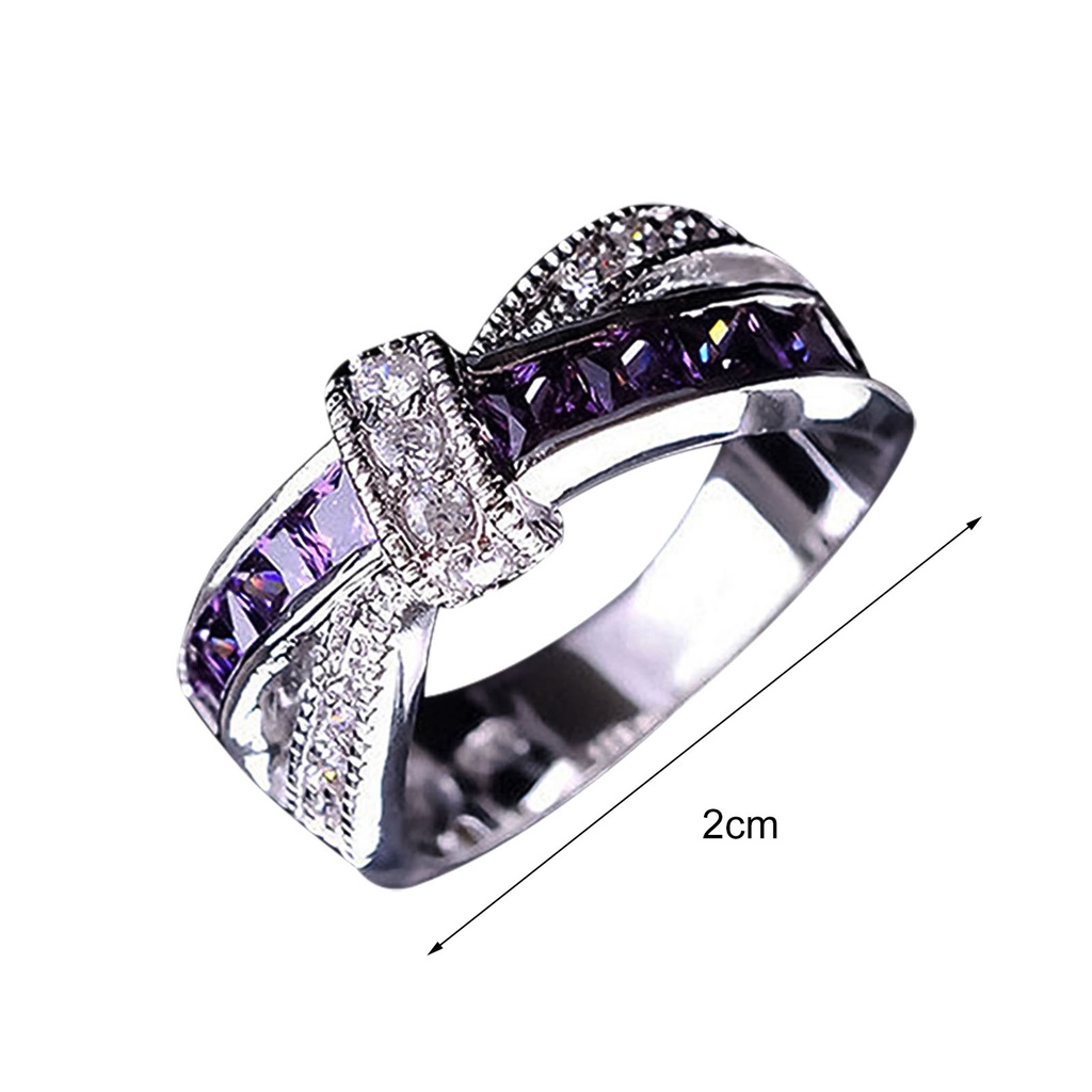 Hu Hu Hu Hu Hu Alat Bantu Pasang Kacamata♡ Cincin Desain Salib Aksen Berlian Imitasi Bahan Alloy Untuk Pesta