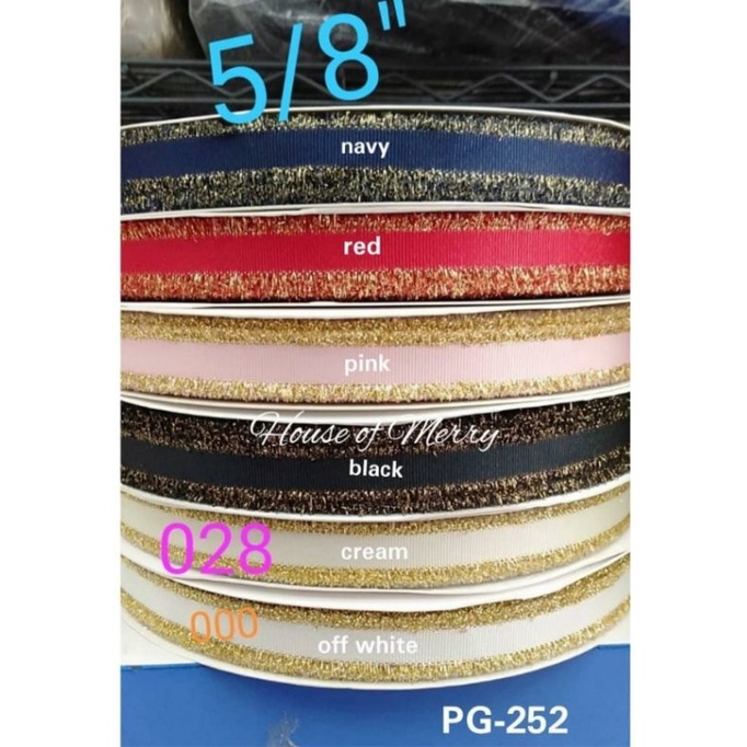 

Pita GrossGrain Rumbai Gold 5/8" PG-252 | per yard = 90 cm
