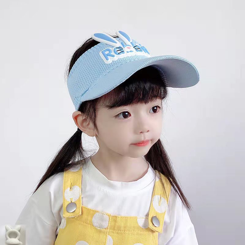 (Hello Girl)MZ12 TOPI ANAK RAJUT VISOR PANTAI SUNSHADE MOTIF KARTUN ANTI UV LUCU ANAK LAKI PEREMPUAN IMPORT