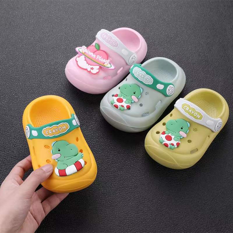 Sepatu Sandal Anak Sandal Baim Import Anak Dinosaurus EVA Bahan Perlindungan Lingkungan Non-slip Cocok Untuk Usia 1-5 Tahun