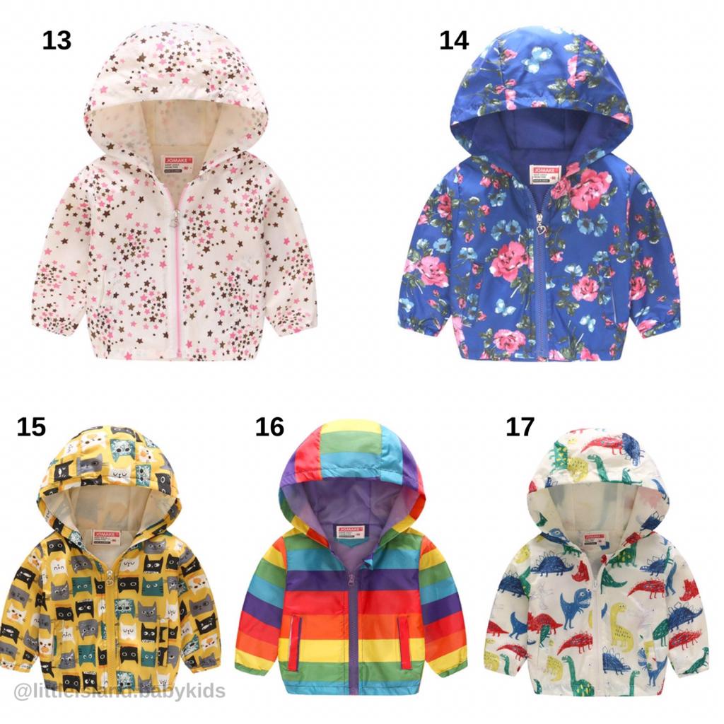 LID9050 No 11-20 Jaket Fashion Bayi/ Balita Parasut Anti Air ada topi/ hoodie