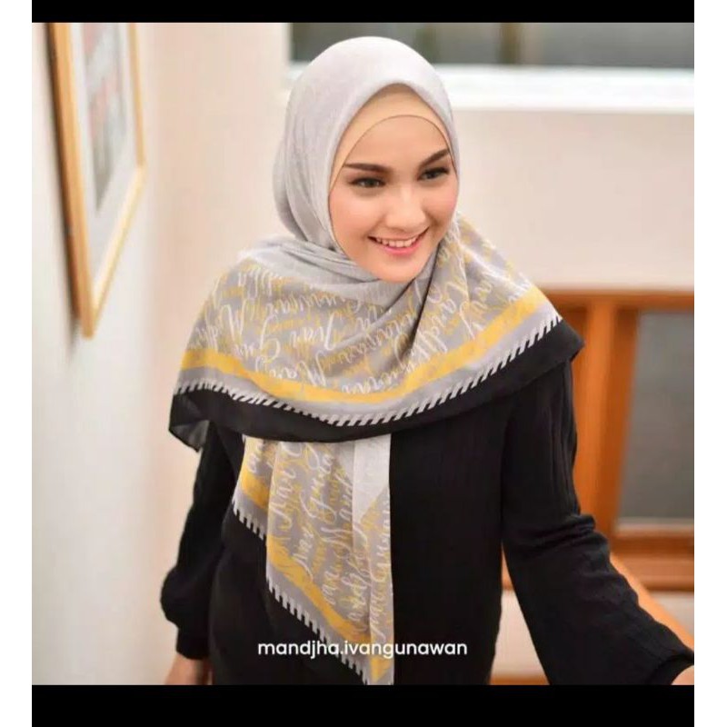 DAWN GREY MONOGRAM MANDJHA HIJAB IVAN GUNAWAN