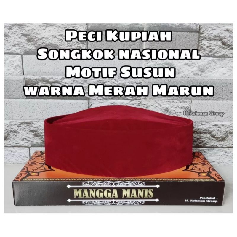 Peci Susun Merah Marun Tinggi 9 Dan Tinggi 10 Cm