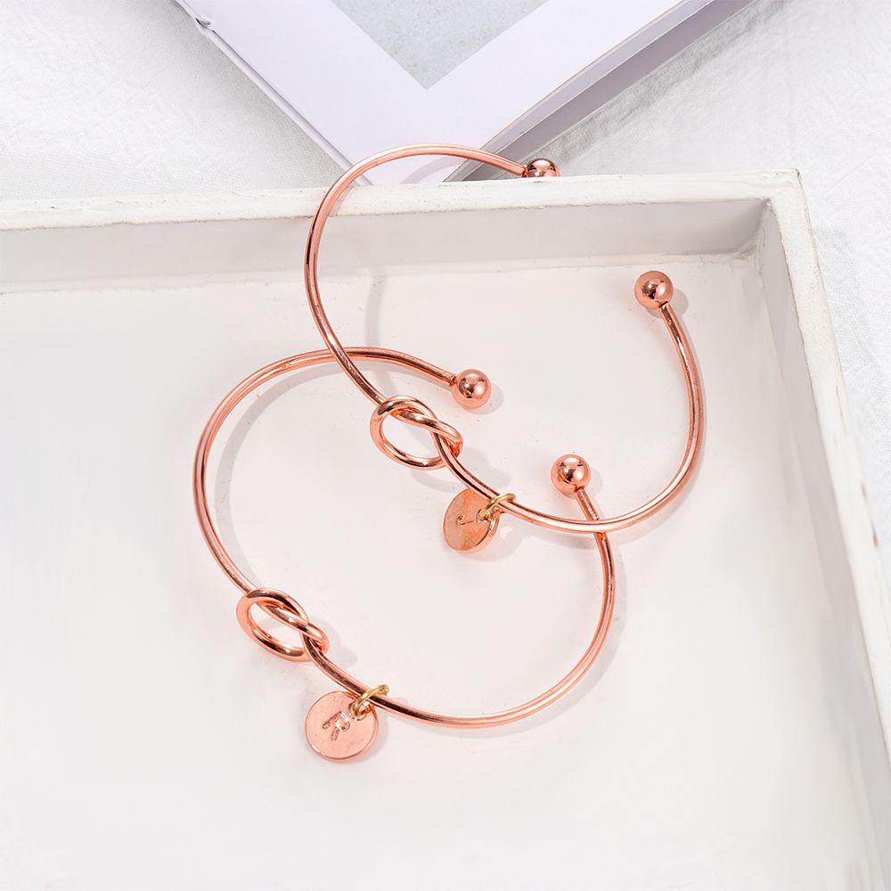 R-flower 26huruf Gelang Fashion Simpul Open Initial Charms