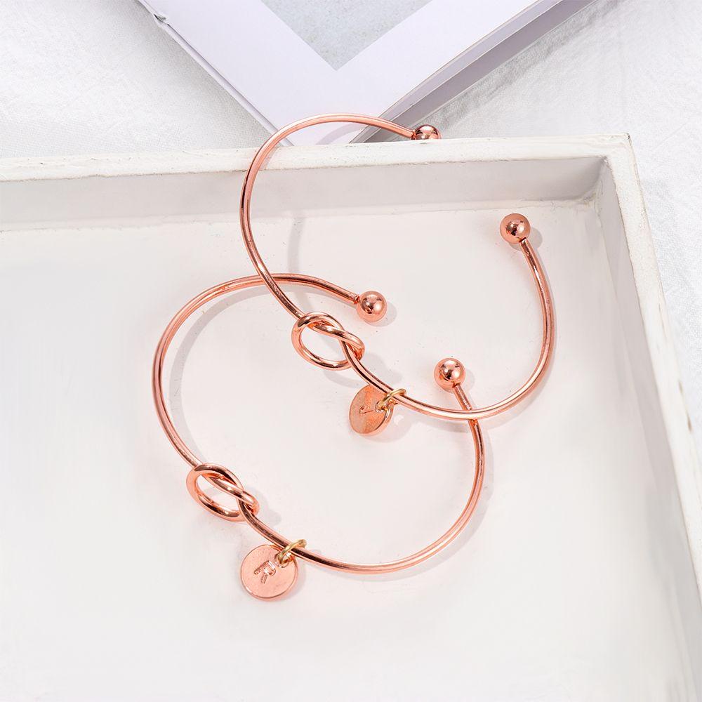 R-flower 26huruf Gelang Fashion Simpul Open Initial Charms