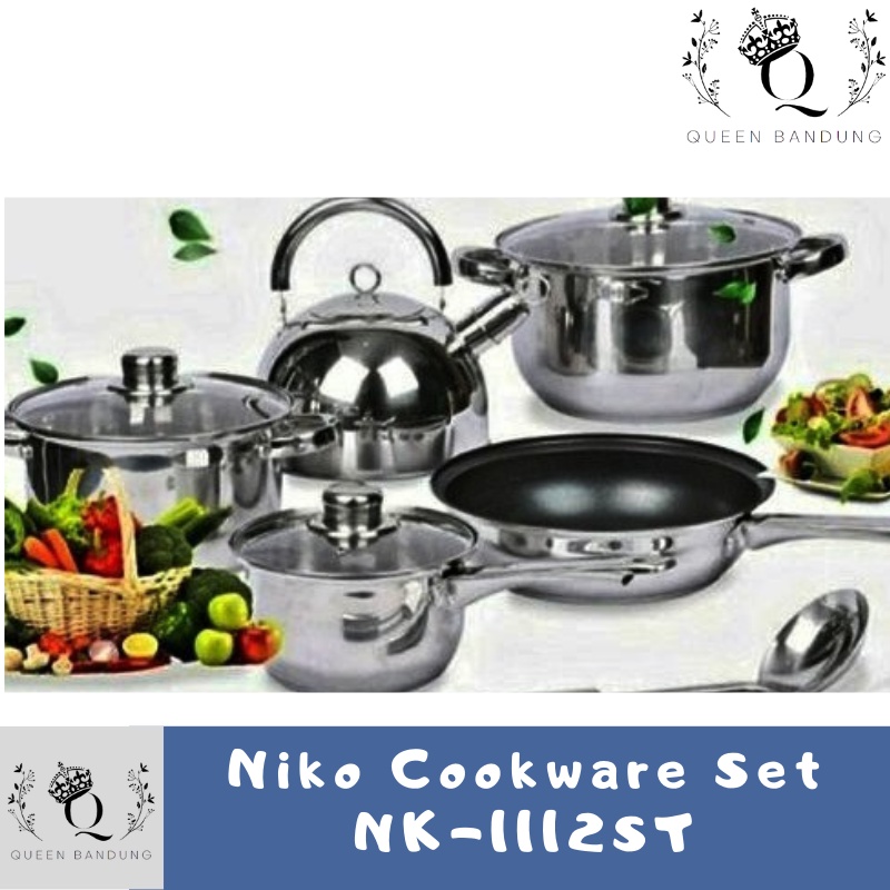 Cookware Set Stainless Stell Niko NK-1112 ST