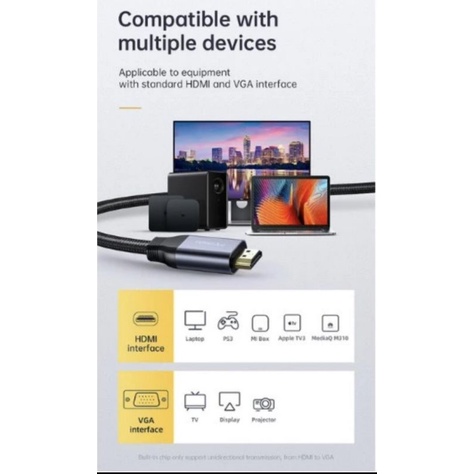 KABEL HDMI To VGA Mcdodo CA-1270 Converter HDMI To VGA 1.2M