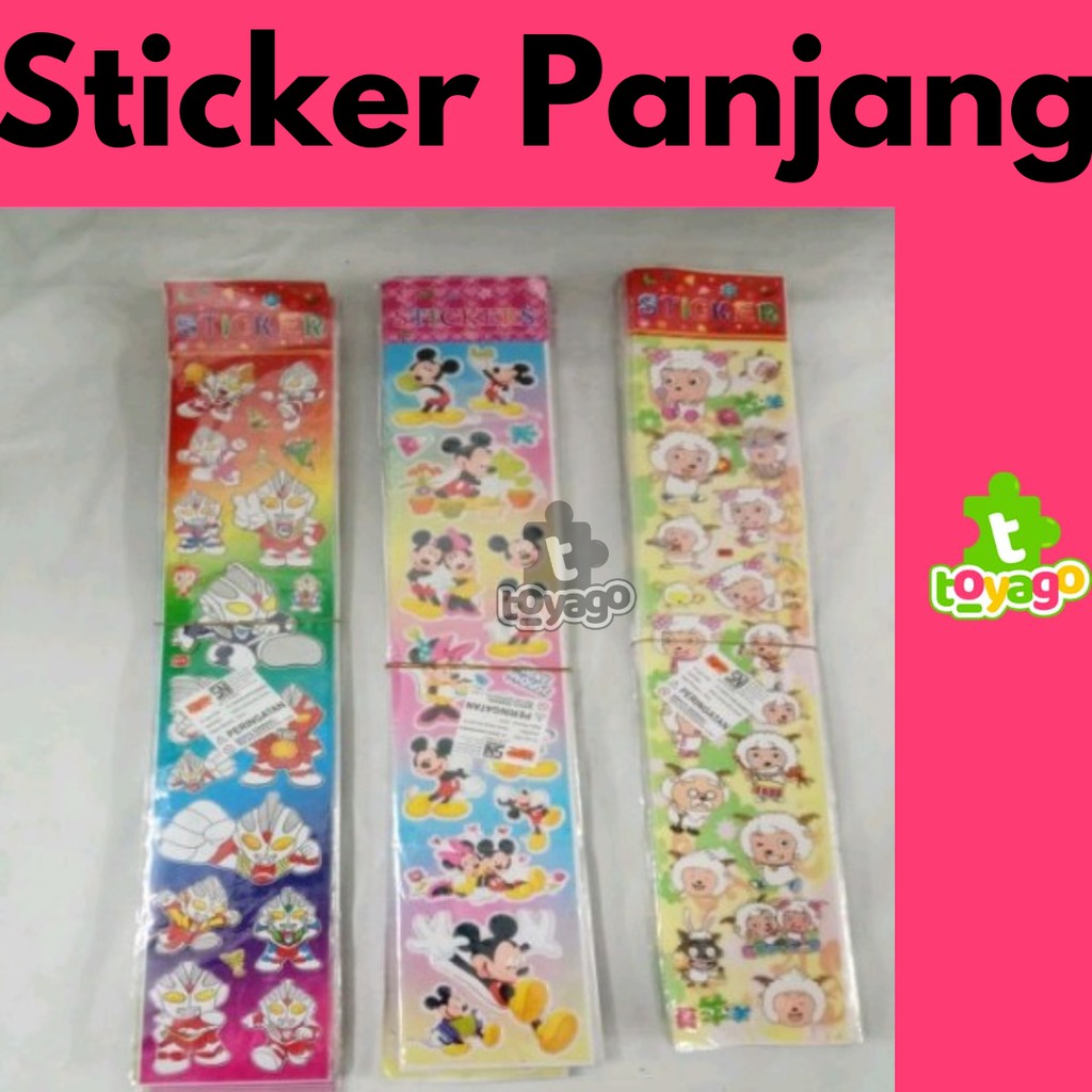 Stiker Karakter Besar UK 42x7 cm +-50 pcs Grosir Murah (848)