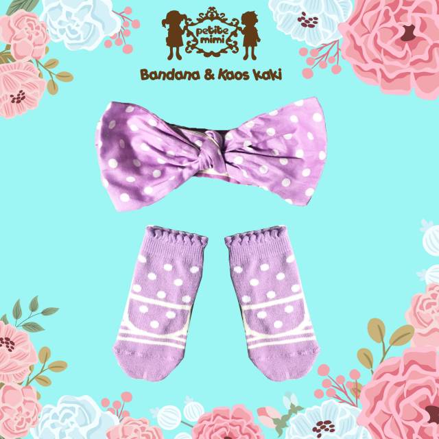 Petite Mimi Bandana Kaos Kaki/New Bandana Mini isi 3  0 -2 Tahun