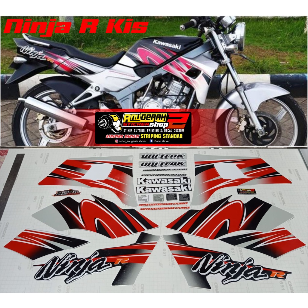 Striping Ninja R Kis 2002 SILVER HITAM