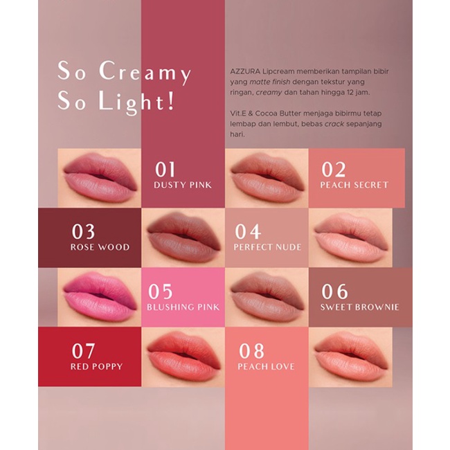 AZZURA LONGLASTING LIPSTICK LIPSTIK TAHAN LAMA