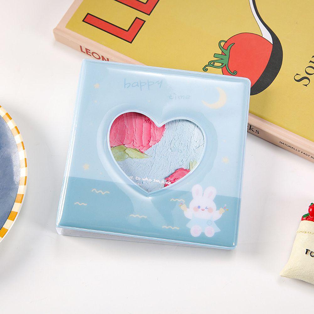 Needway   Cinta Berongga Album Kawaii Card Holder PVC 6x6 Penyimpanan Foto Buku Cat Minyak Buku Cap Buku Pengawet Persegi 10x10 Lukisan Cat Air Idol Card Sleeve